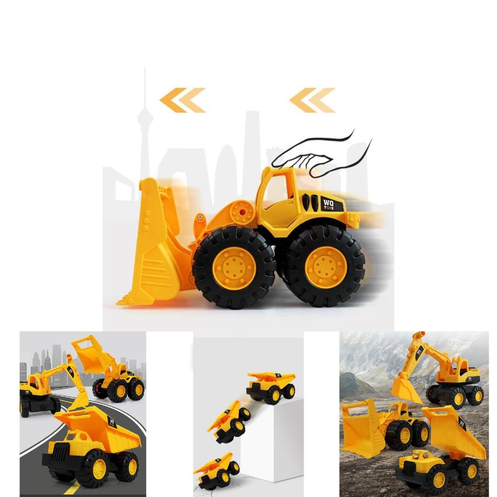 Large Durable Children's Construction Vehicle Toy Set Including Excavator Mixer Truck For Endless Sand Play Fun