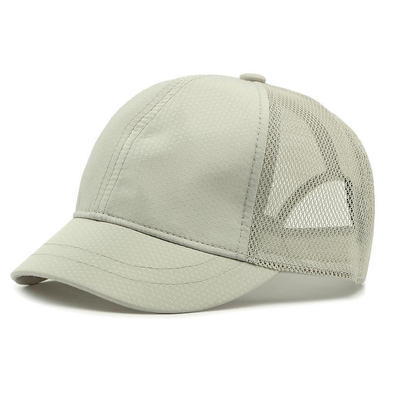 Herren Sommer Mesh Atmungsaktive Kappe Kurzschirmmütze Sonnenschutz Schatten Schnelltrocknende Baseballkappe Sonnenkappe