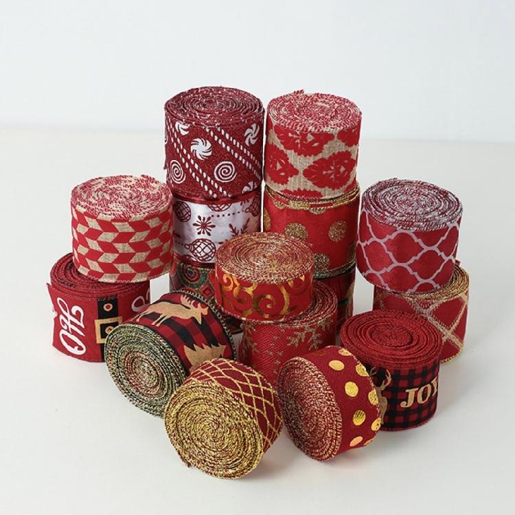 Gift Wrapping Ribbon Wired Edge Ribbon for Wreaths Bows Christmas Decor DIY
