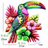 Creative Parrot Wall Art Sculpture Hanging Decor Ornament Metal for Living Room Home