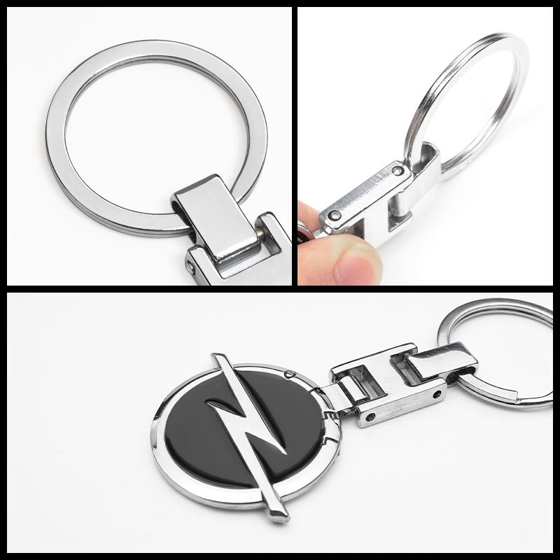 1Pcs Car Emblem Keychain Metal Key Ring Accessories For Opel Astra Insignia Vivaro Corsa Mokka Zafira Vectra OPC Vauxhall Meriva