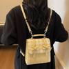 Bow Plaid Shoulder Small Square Bag Female