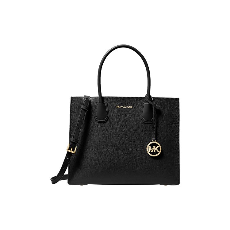

Michael Kors MK Mercer Classic Solid Color Commuter Accordion Tote Bag Large Women handbags Black 35T2GM9S3L-BLACK Basic Set (Bag+Dust Bag)