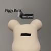 Cartoon Bear Piggy Bank: Creative Modern Ceramic Ornament for Living Room