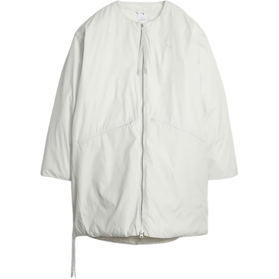 Puma Yona Primaloft Однотонная Хлопковая Куртка на Молнии с Длинным Рукавом Женская Куртка Серая 620828-17 M