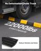 1000MM Rubber Speed Bump, 2 Pack, 2 Channel Heavy Duty Traffic Speed Hump, 9,979 kg/Axle Load Capacity, Cable Protector Ramp with Expansion Screws,