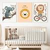 Cute Simple Cartoon Animals Koala Lion Rabbit Wall Art Prints Poster Canvas Painting for Nordic Kids Room Nursery Home Decor