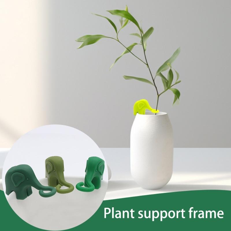 Cute Elephant Silicone Plant Support Stake Stand With Animal Design For Indoor Gardening And Home Decoration Accessories