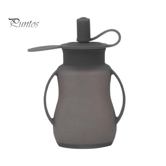 

Силиконовые пакеты для еды для малышей, пакет для фруктового пюре, многоразовые пакеты для еды, не содержащие BPA, домашний пакет для хранения пюре с трубочками на ручках серый