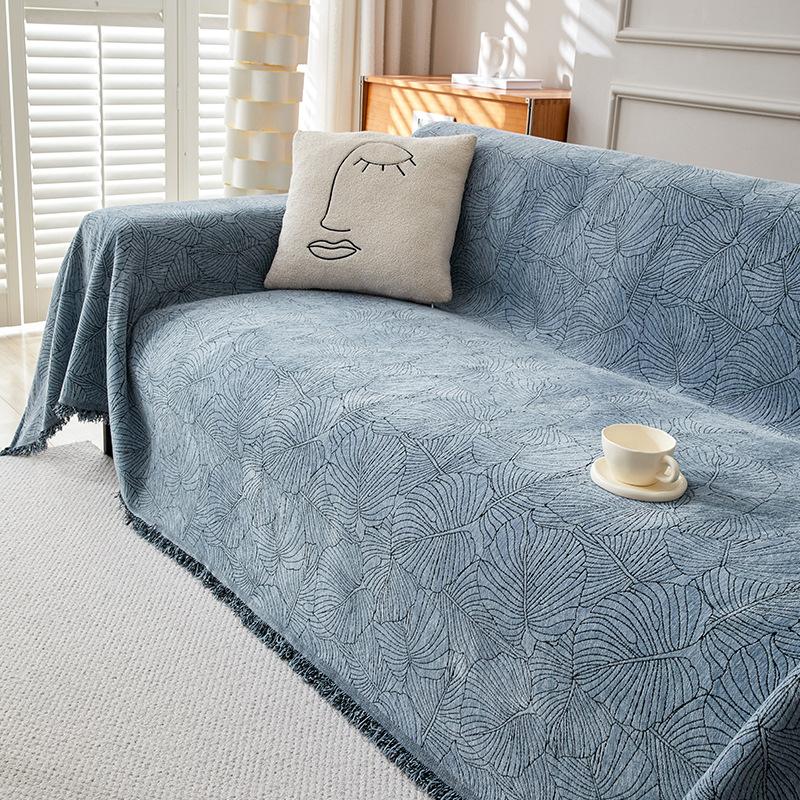 Black Sofa Cover Modern Chenille Thickened Sofa Towel Sofa Cover Sofa Cushion Cloth
