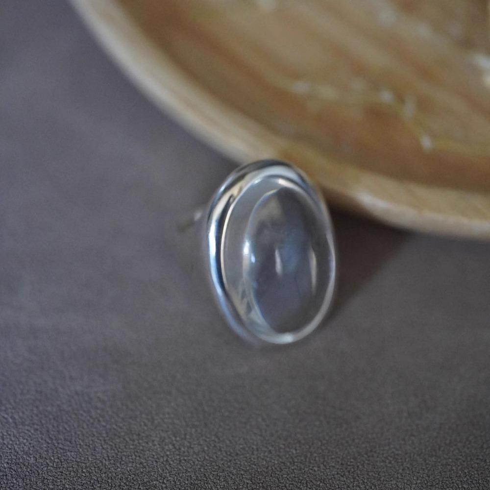 Design Nou Personalitate Retro Oval Transparent Acrilic Picătură de Apă Inele pentru Femei Bărbați Farmec Trendy Deschise Deget Inel Petrecere Bijuterii