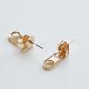 1 Pair Stud Earrings Zipper Style Lightweight Ear Studs Comfortable To Wear