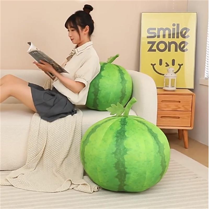 Soft And Cuddly Watermelon Plush Pillow Blanket For Office Nap