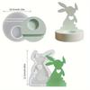 1pcs Easter Rabbit Holder Molds Silicone Candlesticks Molds for EasterCrafting