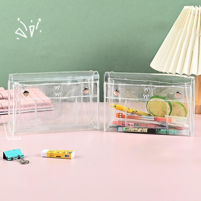 Clear Pencil Case Large Capacity Students Exam Stationery Bag Portable Waterproof Pen Pouch Organizer Storage Box - Ideal for Travel Storage