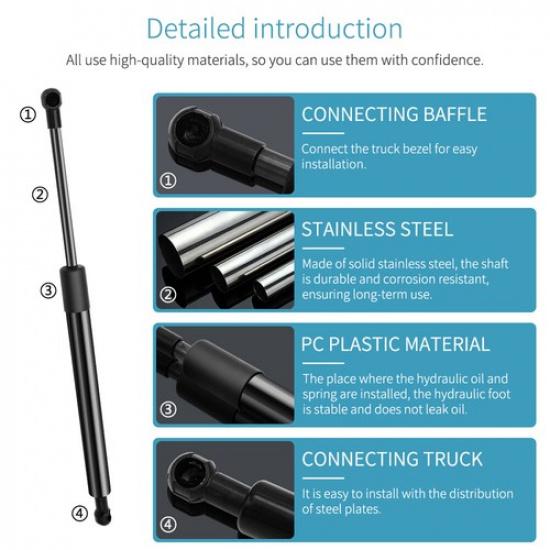 Rear Tailgate Assist Kit Shock Struts For Dodge RAM 1500 2500 3500 2002-2010