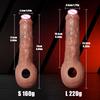 Penis Ring Cock Sleeve Male Penis Enlarger Extender for Men Realistic Dildo Cock Ring Lock the Sperm Male Penis Training Sex Toy