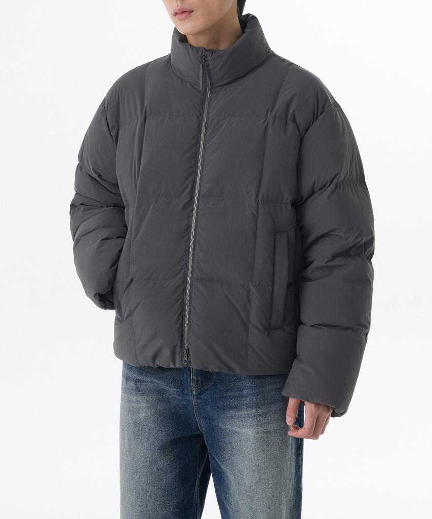 Musinsa Standard Square Quilted Down Puffer Short Padded Jacket [Dim Grey]