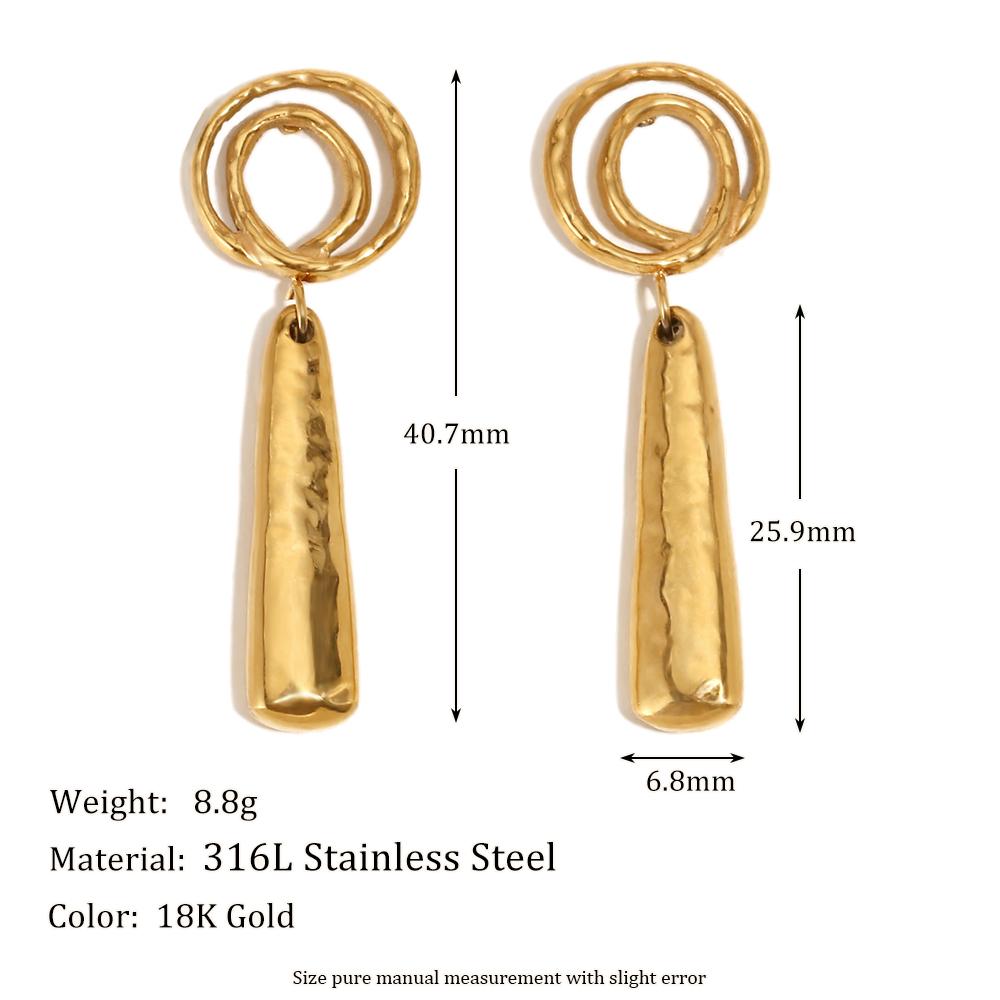 

MamacitaSlay Creative 18K Gold Plated Stainless Steel Spiral Earrings, Popular Waterproof Jewelry Women s Charm Earrings Gift золотой