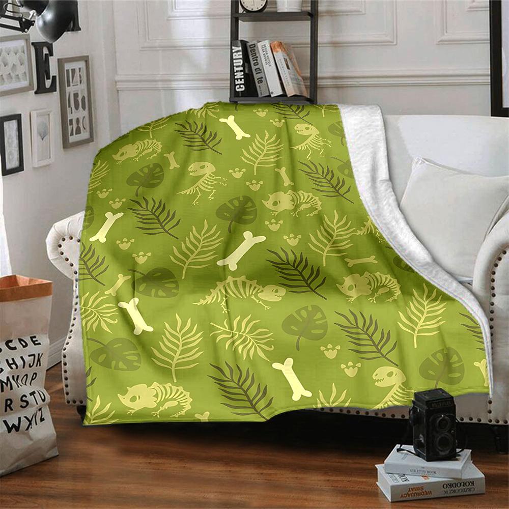 1 Stück Dinosaurier-Fossil Leichte Flanelldecke, Bequeme und Warme Decke, für Büro und Camping Sofa Bett, Wohnzimmer079