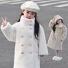 Children's Mid-Length Fur Coat: Winter Girls' Thick Mink Insulated Fur-Lined Coat
