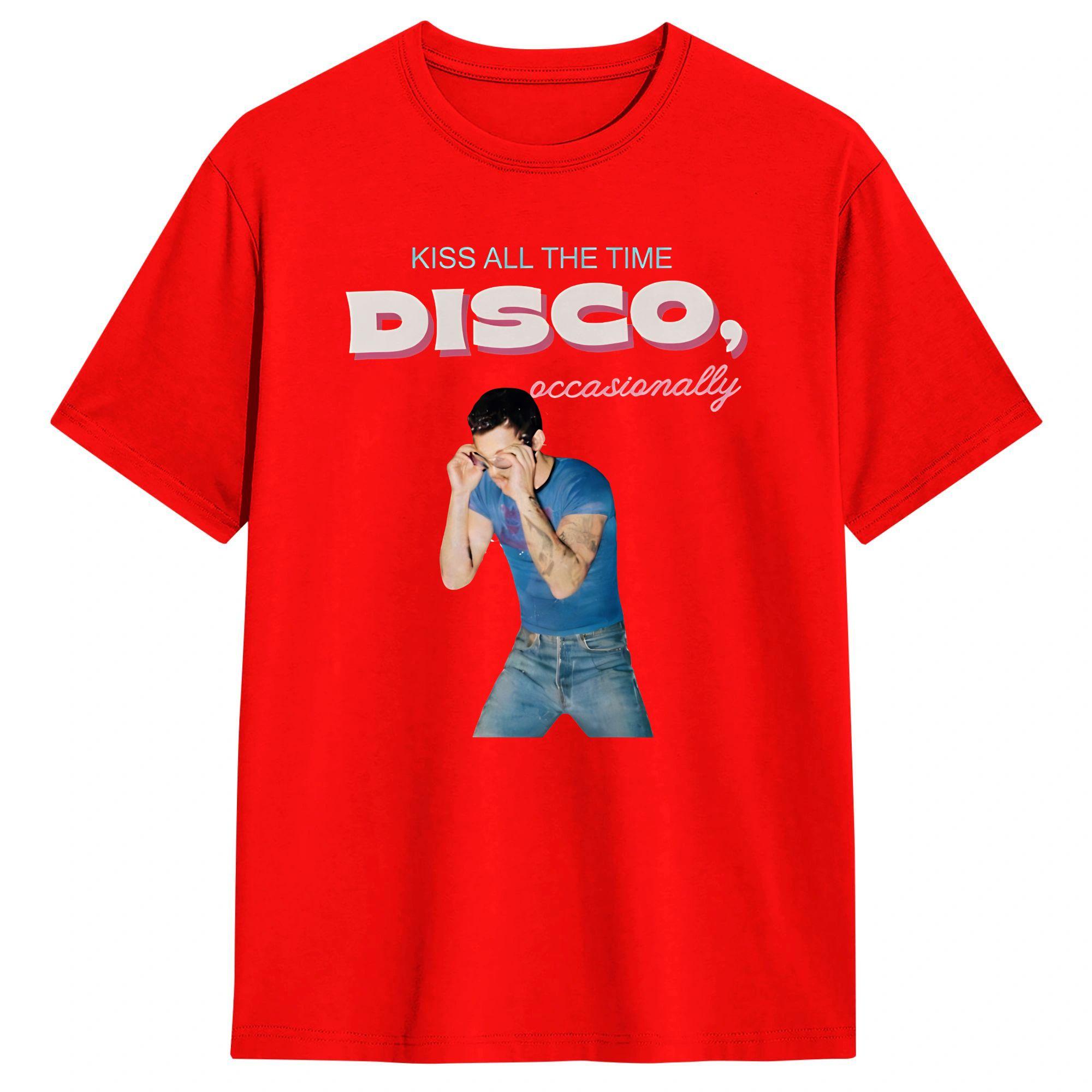 Oversized TShirt Summer Harry Style Kiss All The Time Disco Occasionally Disco Ball Love On Tour Trending Cotton TShirts S
