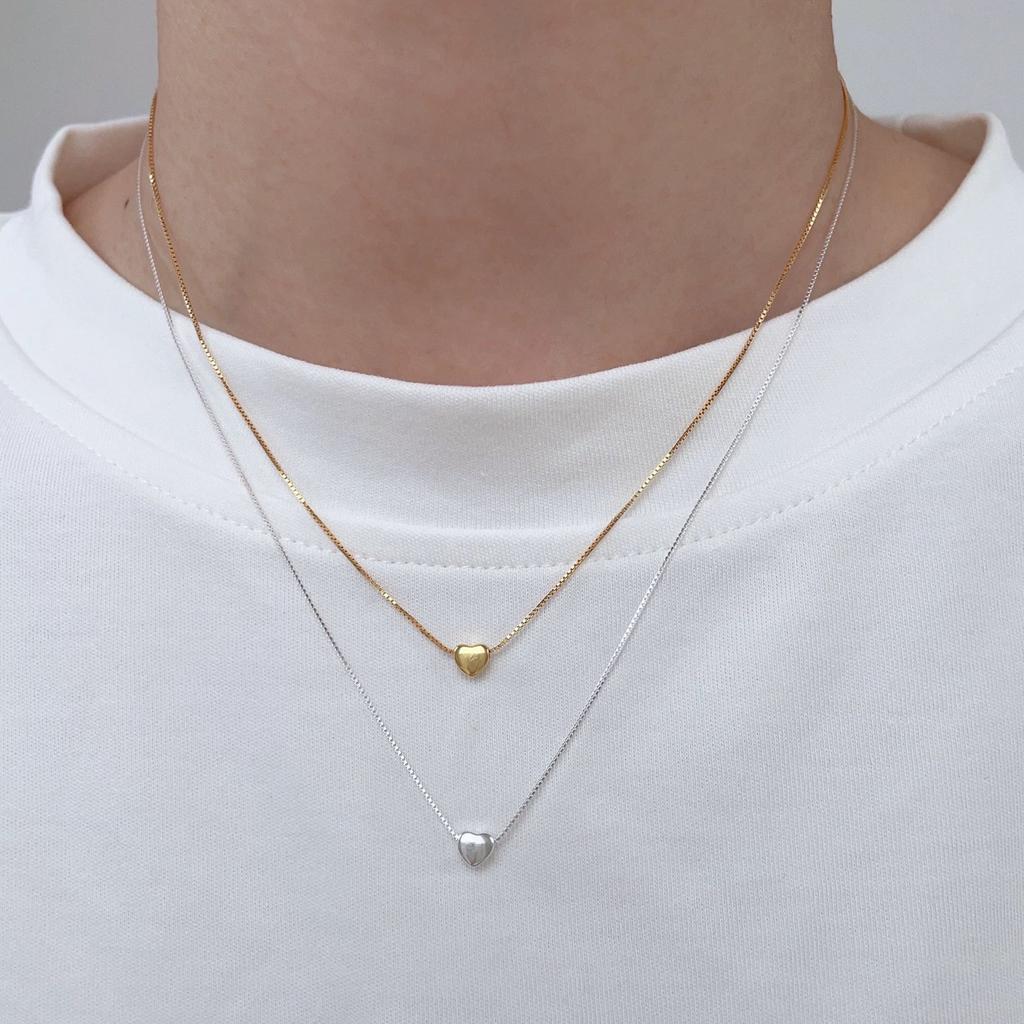 Xiaomi S925 Sterling Silver Necklace For Women Gold Heart Fashion Minimalist Pendant Necklace Cute Charm Necklace Birthday Gift