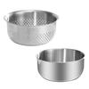 Washing Basin/Drain Basket Stainless Steel Vegetable Washing Basin Stackable Multi-Use Kitchen Strainer