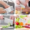 Ergonomic Crinkle Slicer, Robust Stainless Steel Tool For Attractive Food Presentation, Anti-Slip Surface, Dishwasher Safe Handle, Easy To Clean,