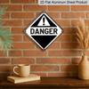 2D Flat, 1pc, Danger Sign Theme, Decorative Gift for Industrial Decor Lovers, Vintage Metal Aluminum Sign, Suitable for Factory, Laboratory, Repair