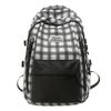 Trendy Plaid Nylon Backpack – Stylish & Durable School Bag for Women, Men, and Teens