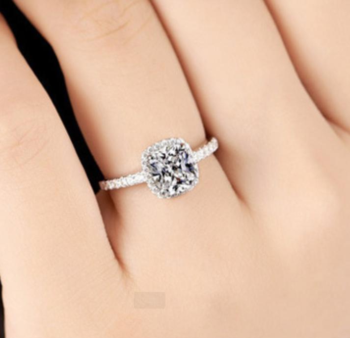 New 925 Silver Ring Heart Sparkle AAA Zircon High Quality For Women Rings Wedding Fine Jewelry Accessories Party Gift