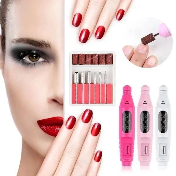 USB Charging Electric Nail Drill Machine Polish Grinding Nail Art Manicure Tool 14Pcs/Set