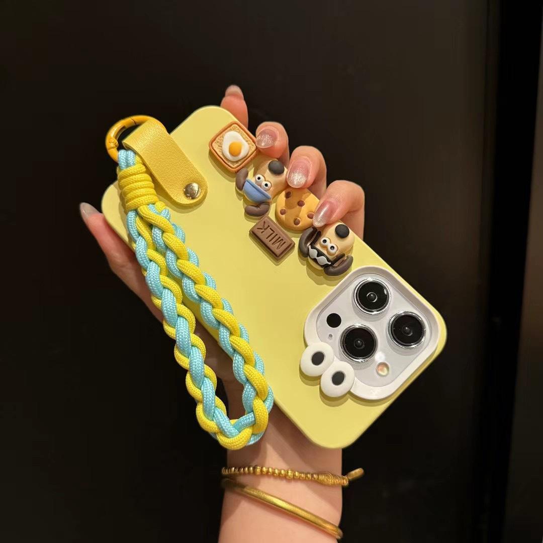 

Підходить для чохла для телефону IPhone 16, 3D мультяшний, IPhone 15Pro повний пакет, 14 рукав зі шнурком, Ins iPhone13