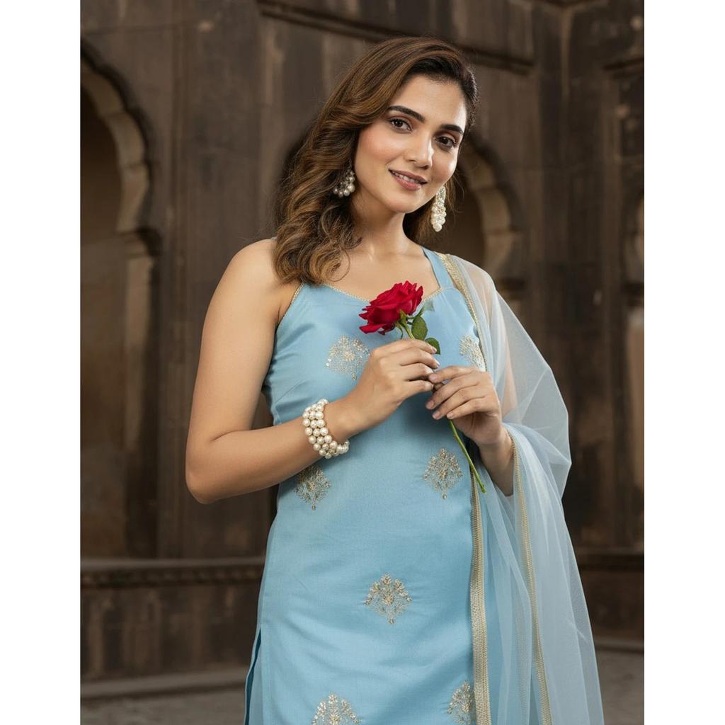 Bollywood Designer Ethnic Kurti Pant Dupatta Set Indian Women's Party Wear Suit