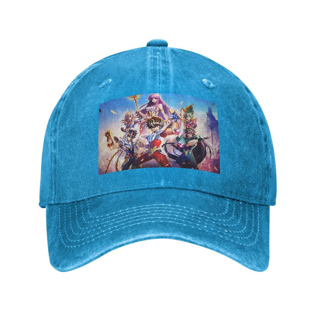 Knights Of The Zodiac Saint Seiya Anime Denim Cap Casual Baseball Caps Adjustable Hat Summer Unisex Baseball Hats