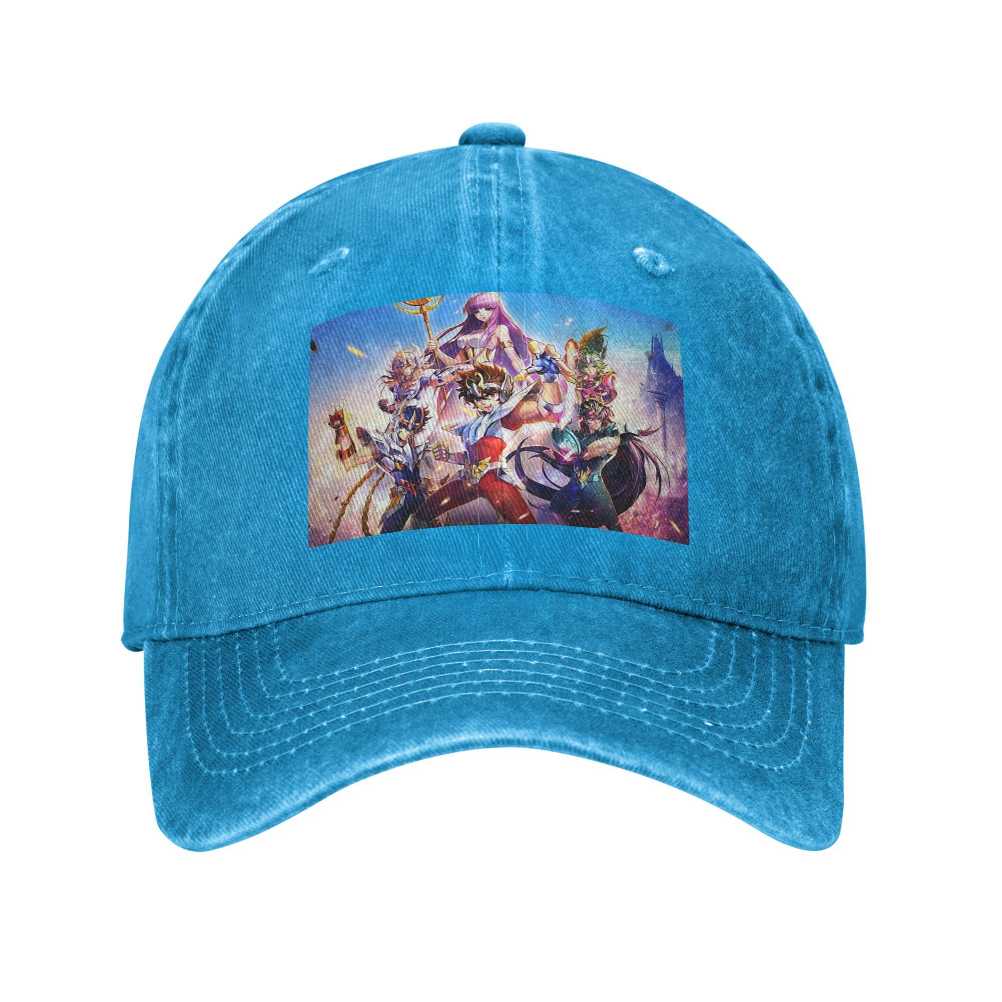 

Knights Of The Zodiac Saint Seiya Anime Denim Cap Casual Baseball Caps Adjustable Hat Summer Unisex Baseball Hats One Size