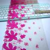 1 Meter Net Embroidery Lace, Hot Pink Floral Embroidery Mesh Fabric Lace for Dress, Lingerie, Bra, Underwear, Garment, DIY Sewing