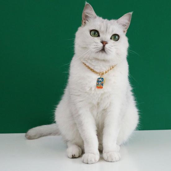 Haustier-Halskette, Mini-Glocken-Design, glänzende visuelle Wirkung, helle Farbe, allergiefrei, lang