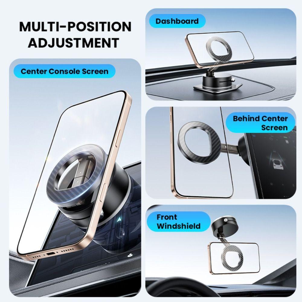 Vacuum Suction Magnetic Phone Holder for Magsafe Folding Car Mount Phone Bracket Mini Universal Phone Stand Bathroom