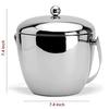 ABHAS® 1.5L Stainless Steel Apple-Shaped Ice Bucket With Tong, Peg Measurer & Wine Stopper | Premium Bar Accessory