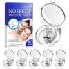 Anti-Snoring Nose Clips, Nasal Dilator Clips, Set of 6 - Prevent Snoring, Support Nasal Breathing, Comfortable Silicone, Storage Case Included
