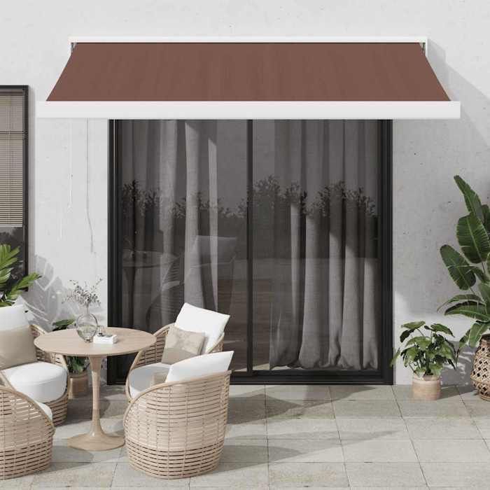 VidaXL Manual Retractable Awning Brown 300x250 Cm 3215718