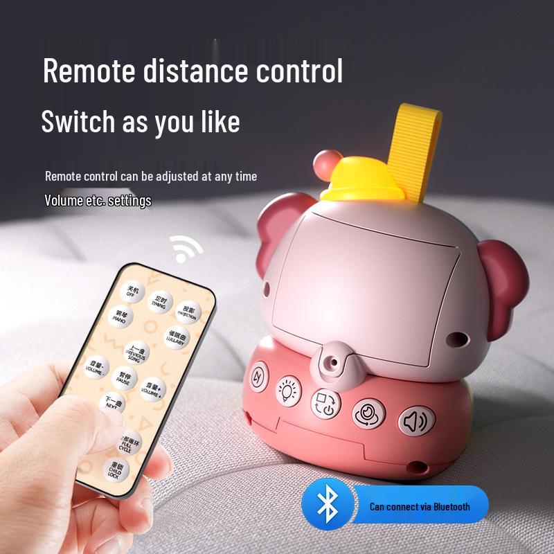 Electric Rotating Elephant Crib Mobile with Music and Remote for Infant Soothing and Early Education