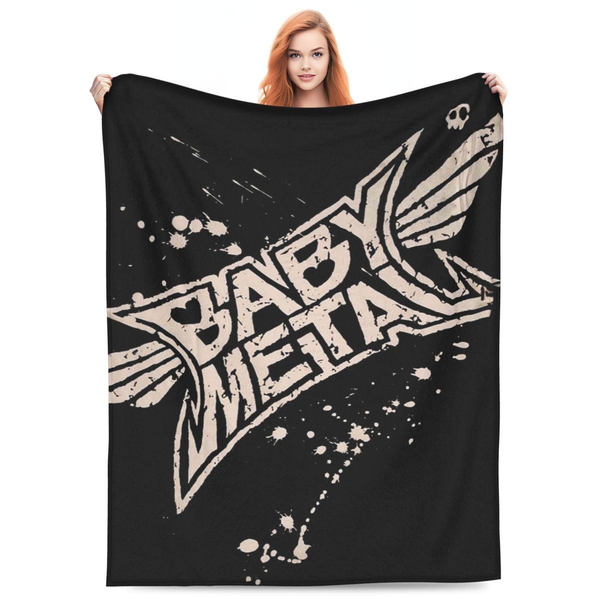 Babymetal Combination Blanket Flannel Sofa Throw Blanket Warm Throw Blankets for Couch Bedding Outdoor Throws Bedspread Quilt 75X95CM