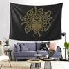 Antikes Griechenland Medusa Gorgone Vintage Stil Wandteppich Dekoration Kunst Ästhetische Wandteppiche für Schlafzimmer Haus Wandtuch Wandbehang