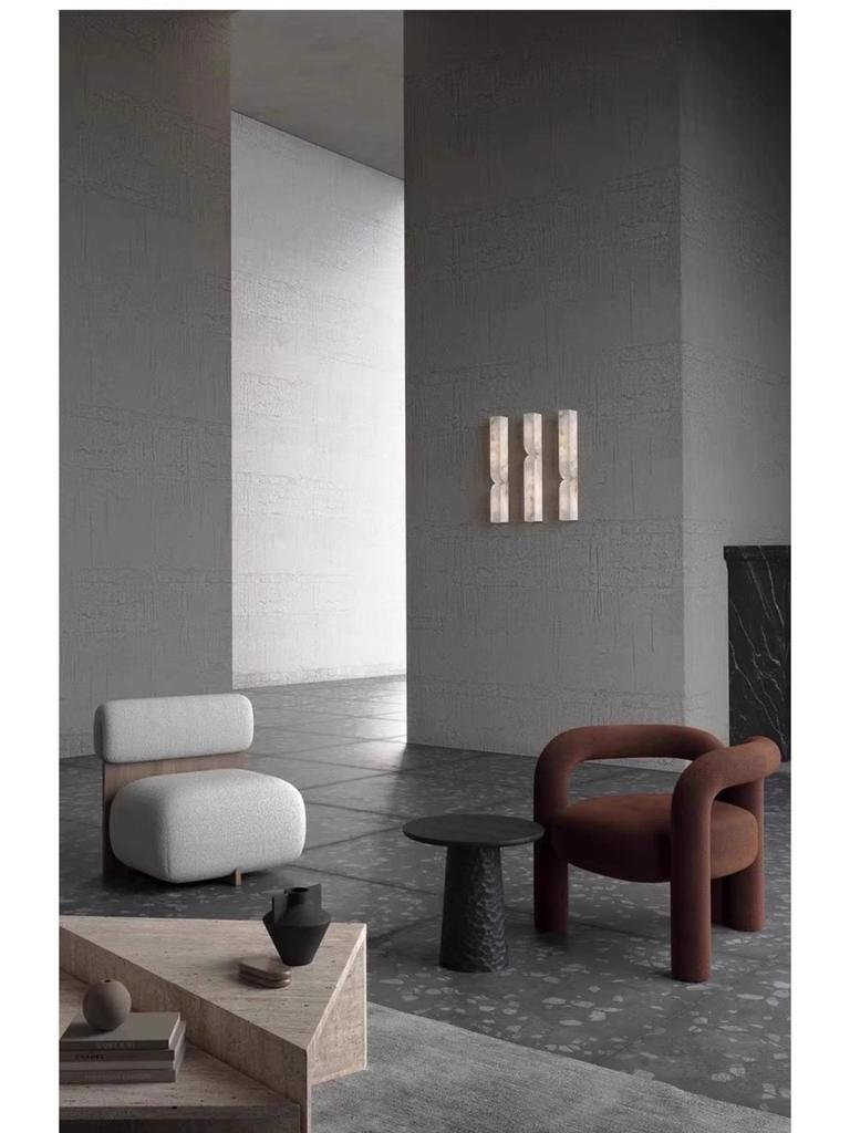 Minimalist All-Copper Marble Wall Lamp - Luxury Design for Living Room or Bedroom