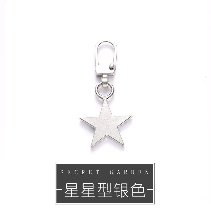 4pcs/Set Random Color Metal Zipper Puller Pendants In Star Shape, Removable, Great for Replacing Old Zipper Head On Bags, Shoes and Clothes