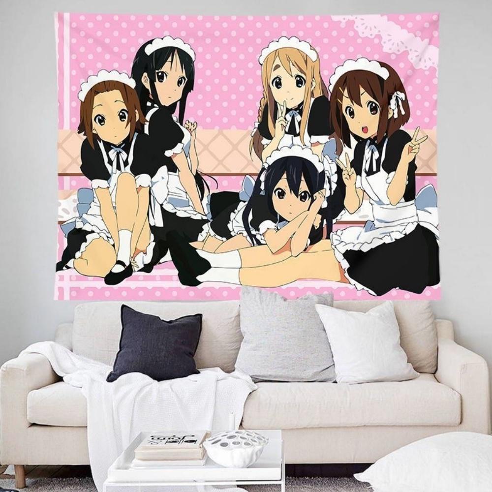 LightOn Girls background cloth twodimensional girl bedroom dormitory decoration homestay bedside atmosphere anime tapestry
