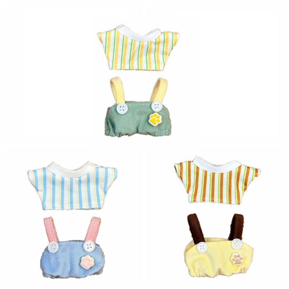 Cat Paw Pants 10cm Cotton Doll Clothes Suit Doll Dress Up Set Doll Clothes Outfit  Children's Gift